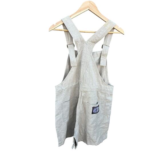 D'mode Classix Linen Blend Vintage 90s Women's Shorts Jumpsuit Beige Size SMALL - Picture 10 of 10